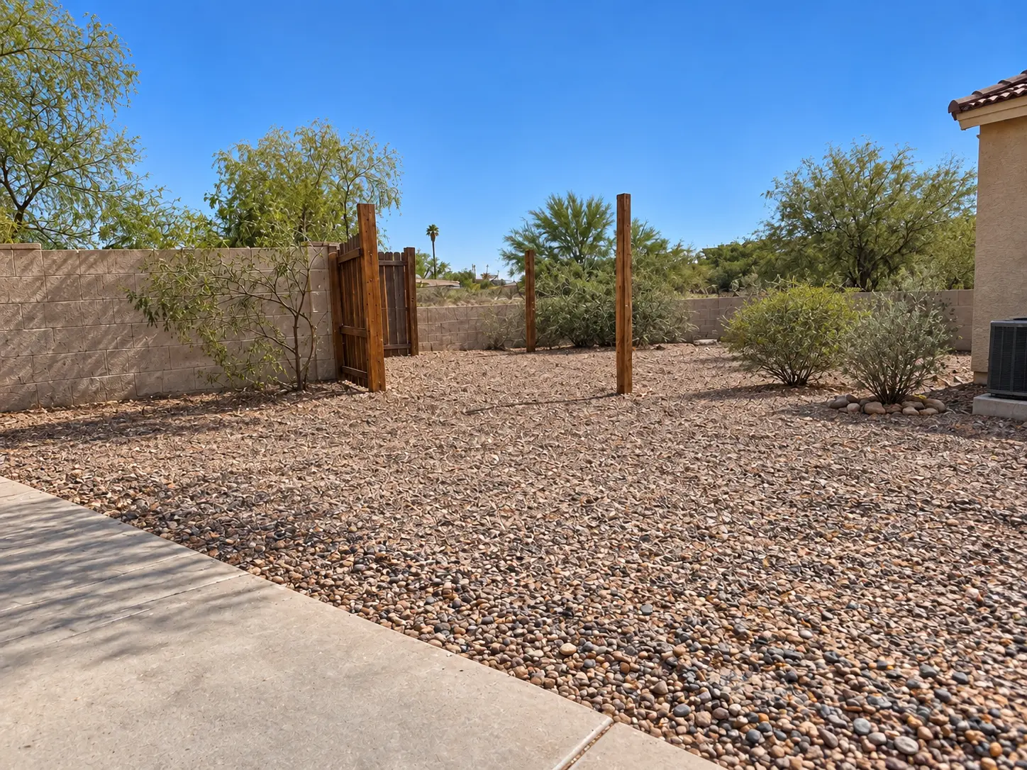 after — cleared yard